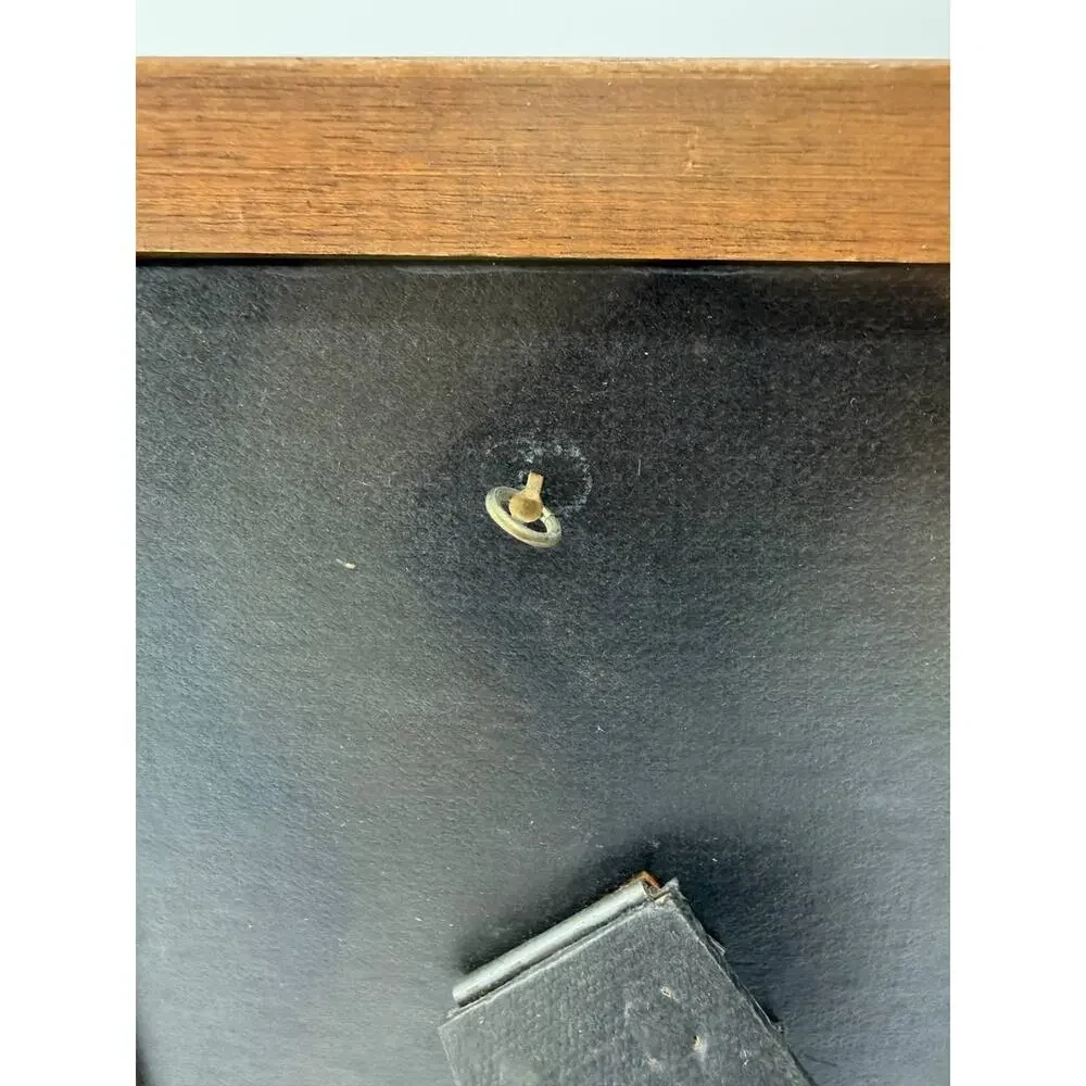 Wood Picture Frame Desktop Display Glass Insert Brown Wood Photo Frame Stand